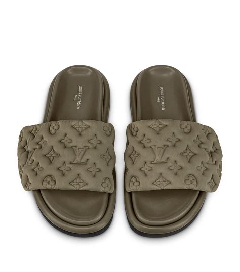 louis vuitton slides women pool pillow|louis vuitton slides price.